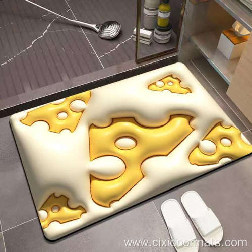 Custom 3D stereoscopic feeling funny printing bath mat